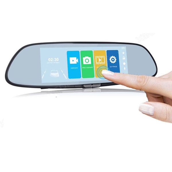 7 Inch Dual Lens Front and Back View Dash Camera Video Recorder Reversing Vehicle Auto Dashcam Rear Mirror Car DVR Night Vision