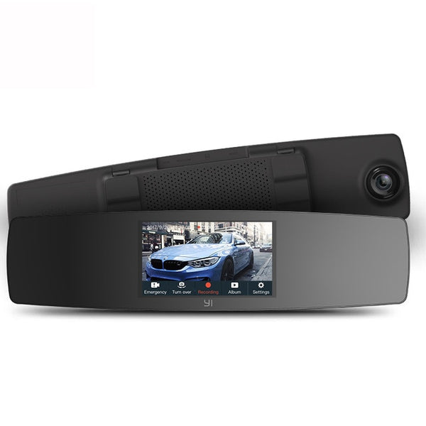 YI Mirror Dash Cam Dual Dashboard Camera Recorder Touch Screen Front Rear View HD Camera G Sensor Night Vision Parking Monitor
