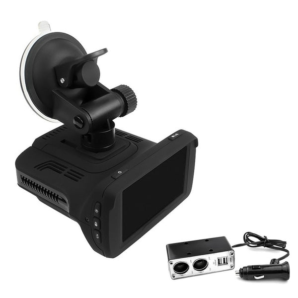 Car dvr radar detector GPS 3 in 1 Car detector camera Full HD 1296P speedcam anti radar detectors dashcam WDR Ambarella A7 LA50