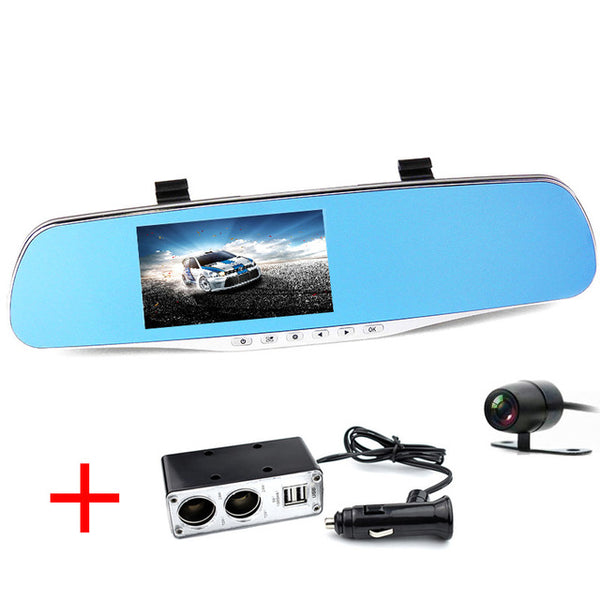 New car DVR dash cam car camera dvrs Full HD1080P Night Video Recorder Mirror Monitor Dashboard Registrar with Rear View Camera