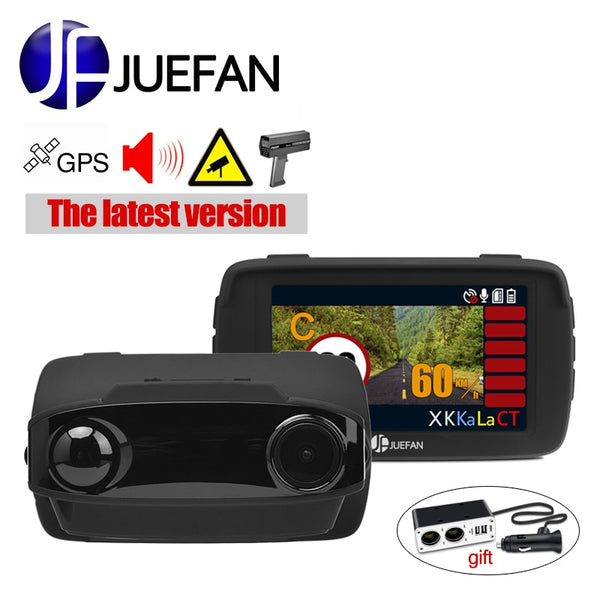 Car dvr radar detector GPS 3 in 1 Car detector camera Full HD 1296P speedcam anti radar detectors dashcam WDR Ambarella A7 LA50