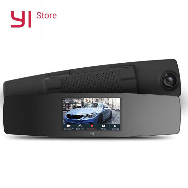 YI Mirror Dash Cam Dual Dashboard Camera Recorder Touch Screen Front Rear View HD Camera G Sensor Night Vision Parking Monitor