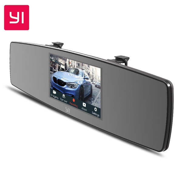 YI Mirror Dash Cam HD Front Rear View Dual Dashboard Camera Car Recorder Touch Screen Camera G Sensor Night Vision Monitor