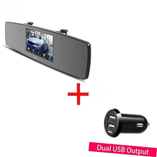 YI Mirror Dash Cam HD Front Rear View Dual Dashboard Camera Car Recorder Touch Screen Camera G Sensor Night Vision Monitor