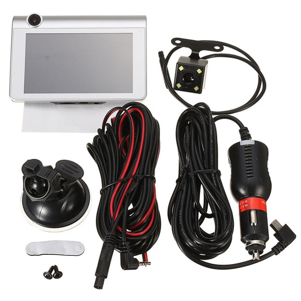 4.0'' 3 Way Car DVR Camera Video Recorder Rear View Auto Registrator With Two Cameras Dash Cam DVRS Dual Lens + Backup Camera