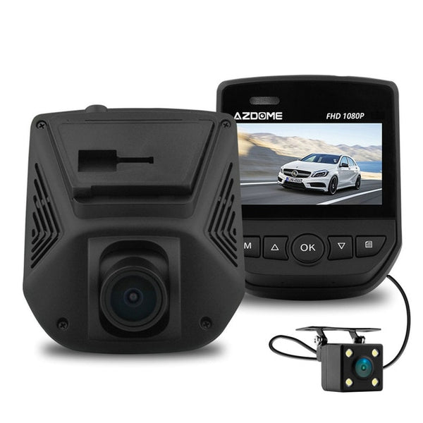 AZDOME A305 Dual Lens FHD 1080P Car DVR Novatek 96658 LCD Screen Sony IMX323 Car Video Recorder Dash Cam With Rear Camera