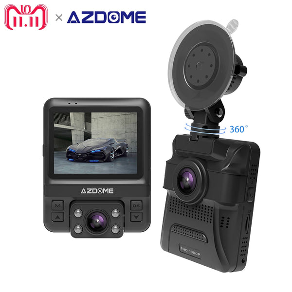 Azdome GS65H Mini Dual Lens Car DVR Camera 1080P Full HD Dash Cam Novatek 96655 Video Recorder G-sensor Night Vision