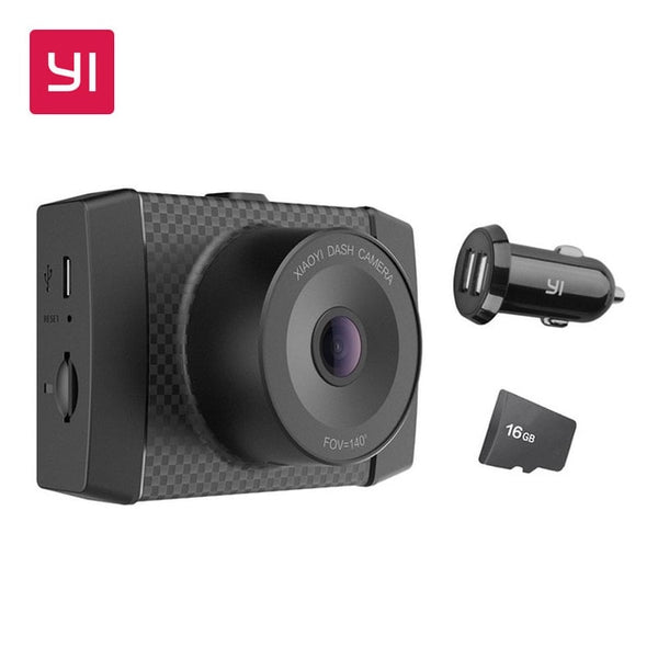 YI Ultra Dash Camera With 16G Card 2.7K Resolution Car DVR A17 A7 Dual Core Chip Voice Control light sensor 2.7-inch Widescreen
