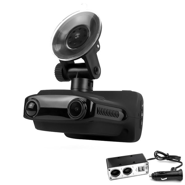 JUEFAN Multifunction car dvr gps dvr radar detector Overspeed prompt FHD1296P Recorder Russian Language Car Camera dash camera