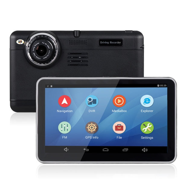 XGODY 7" Car DVR Camera Recorder GPS Navigation Android 4.4 Quad Core 512MB RAM 16GB ROM D6 Dash Cam Full HD 1080P WiFi Free Map