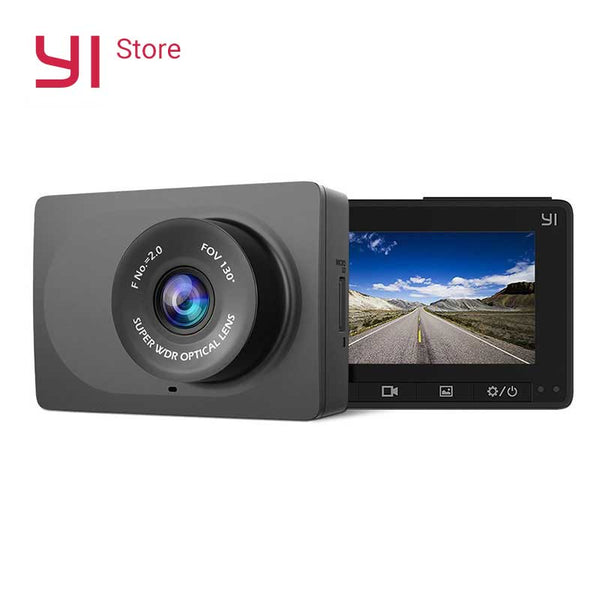 YI Compact Camera 1080p Full HD Car Cam Recorder Dash board with 2.7 inch LCD Screen 130 WDR Lens G-Sensor Night Vision Black