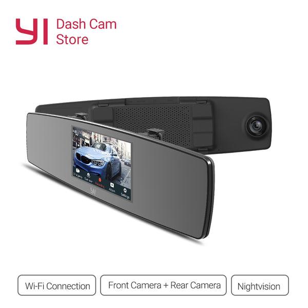 YI Dash Cam Touch Screen Front Rear View HD Auto Video Car DVR Camera Wifi Recorder G Sensor Night Vision Mirror Registrar