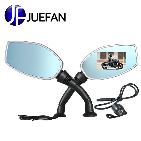 JUEFAN HD 1080P Dual Cameras Car Camera 170 Degree Viewing Angle 2.4 inch Screen Waterproof Motorcycle DVR
