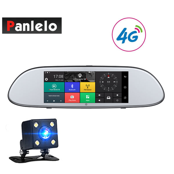 Car DVR Mirror 3G 6.86" Dash Cam Full HD 1080P Video Recorder Camera Android 5.0 GPS Navigation Bluetooth Touch Screen Quad Core