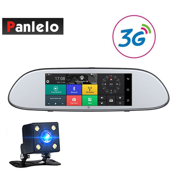Car DVR Mirror 3G 6.86" Dash Cam Full HD 1080P Video Recorder Camera Android 5.0 GPS Navigation Bluetooth Touch Screen Quad Core