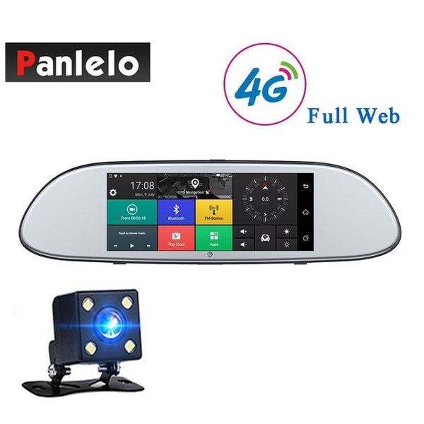 Car DVR Mirror 3G 6.86" Dash Cam Full HD 1080P Video Recorder Camera Android 5.0 GPS Navigation Bluetooth Touch Screen Quad Core