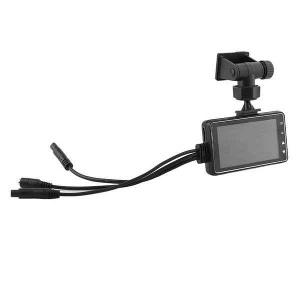 JUEFAN Full HD 720P Camera Separation Dual Lens 140 Degree Angle 3.0 inch Dash cam Motorcycle Recorder DVR