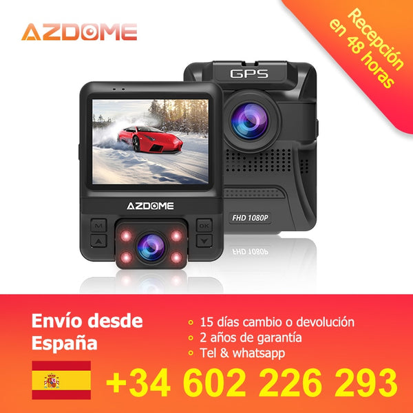 AZDOME GS65H Original Mini Dual Lens Car DVR Dash Cam Front Full HD 1080P / Rear 720P Video Recorder Car Camera Night Vision GPS