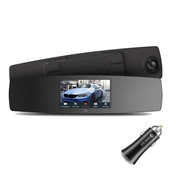 YI Mirror Dash Cam Dual Dashboard Camera Recorder Touch Screen Front Rear View HD Camera G Sensor Night Vision Parking Monitor