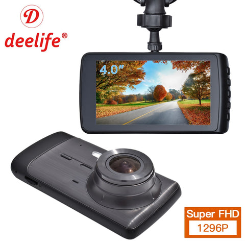 Deelife Car DVR Dash Camera Cam Full HD Video Recorder Registrator Auto Dual Cameras for In Cars Dashcam Vehicle Black DVRs Box
