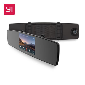 YI Mirror Dash Cam Dual Dashboard Camera Recorder Touch Screen Front Rear View HD Camera G Sensor Night Vision Parking Monitor