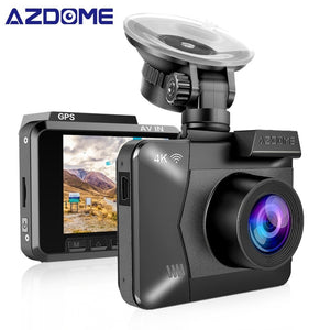 AZDOME M06 4K/2880*2160P WiFi Car DVRs Recorder Dash Cam Dual Lens Vehicle Rear Camera Built in GPS WDR Night Vision Dashcam