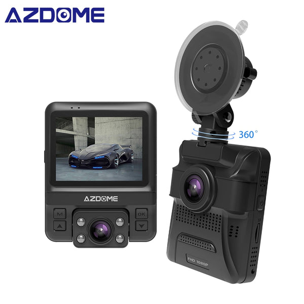 AZDOME GS65H Original Mini Dual Lens Car DVR 2.4" Novatek 96655 Car Camera 1920x1080P Full HD Dash Cam Night Vision G-sensor