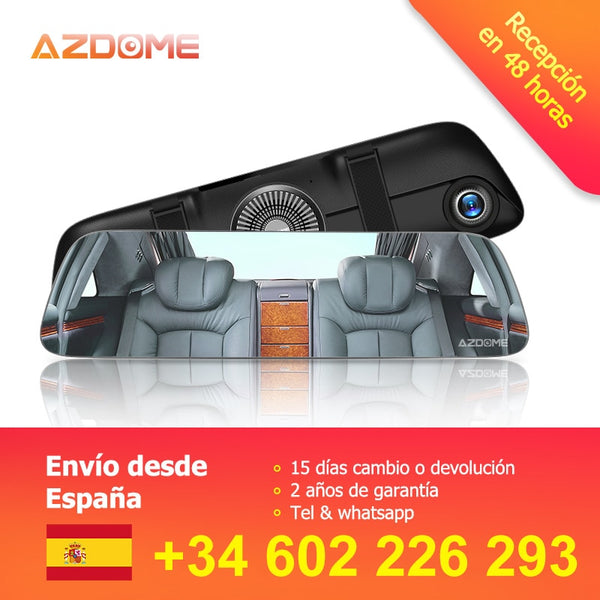AZDOME PG01 Super Night Vision Mirror Video Recorde Dual Lens HD 1080P+720P Dash Cam 5.5" IPS Touch Screen Car Rear View DVR