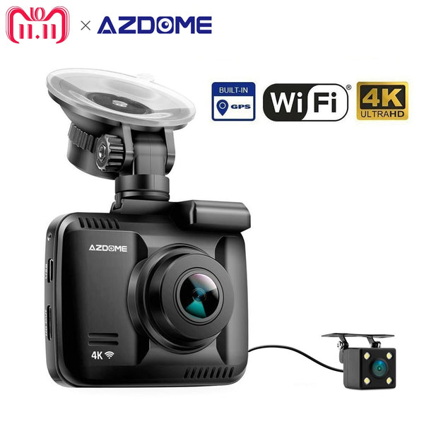 Azdome GS63H Dual Lens WiFi FHD 1080P Front + VGA Rear Car Dashcam Camera 2160P Dash Cam Novatek 96660 Wide-Angle Built in GPS