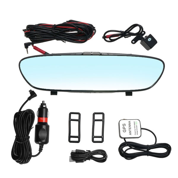 3G Wifi Android 7" Bluetooth Dual Lens Car DVR Rearview Mirror Camera Video Recorder Auto Registrator Dash Cam GPS Navigation