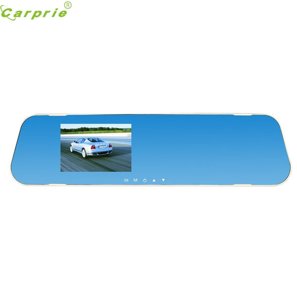CARPRIE 4.3'' 1080P Car Auto DVR Dual Lens Mirror Dash Cam Recorder Rearview Mirror Night Vision DVRs Rear View Camera G sensor