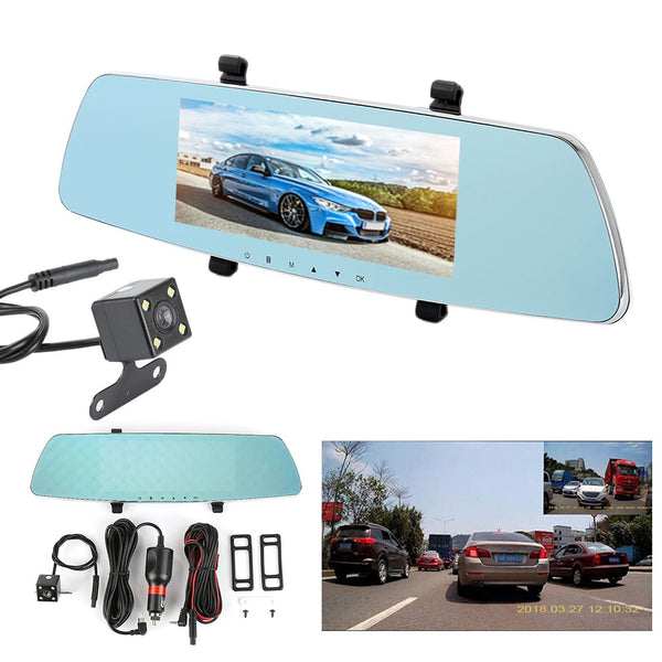 7.0'' Car Rearview Mirror Car Dvr Camera HD 1080P Rear View Mirror Digital Video Recorder Dual Lens Auto Dash Cam